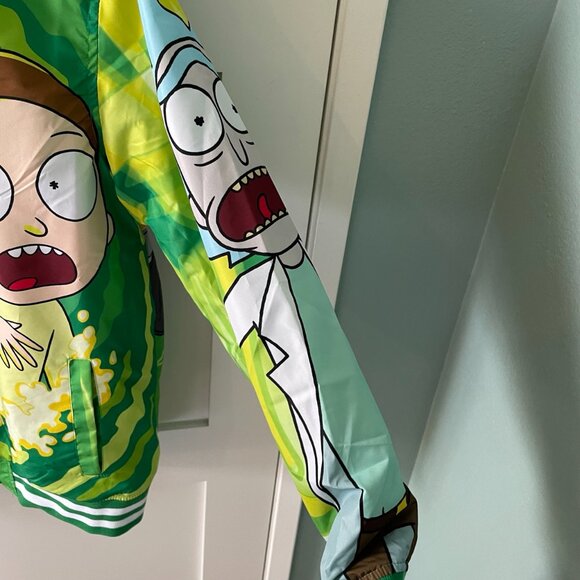 NWT Rick and Morty Adult Swim Green Members Only Bomber Jacket - Picture 3 of 10